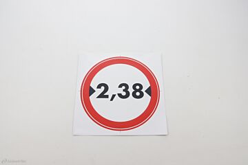 AUTOCOLLANT LARGEUR DE PASSAGE 2,38M