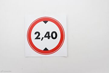 AUTOCOLLANT HAUTEUR DE PASSAGE 2.40 M