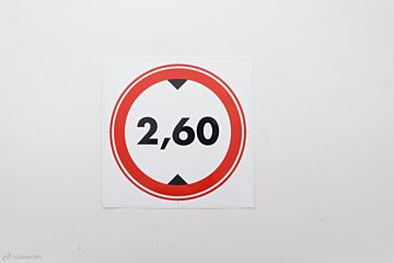 AUTOCOLLANT HAUTEUR DE PASSAGE 2,60M