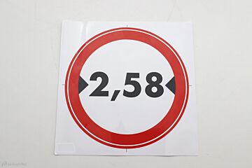 AUTOCOLLANT LARGEUR DE PASSAGE 2,58M