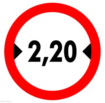 EN: STICKER DRIVE-THROUGH WIDTH 2.20M