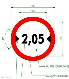 AUTOCOLLANT LARGEUR DE PASAAGE 2,05M